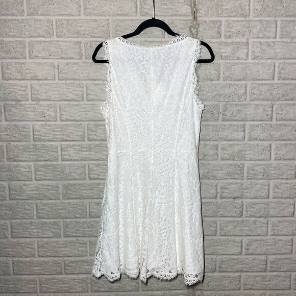 NWT MSRP $299 Joie Nikolina B. Lace A-Line Dress White Women's Size Large - Picture 7 of 8
